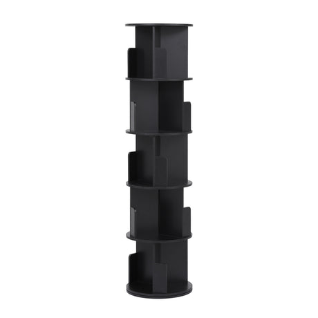 Prospect 5 Tier Rotating Bookshelf, Black