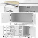 Splugen Kitchen Island Cart, 67cm, White and Oak