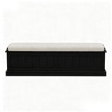 Artiss 140cm Fluted Storage Ottoman Blanket Box Black — Allure Home Collections
