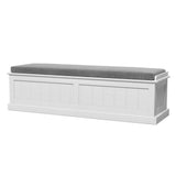 Artiss 140cm Fluted Storage Ottoman Blanket Box Grey — Allure Home Collections