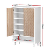 Artiss 6-Tier 24-Pair White Shoe Rack Cabinet — Particle Board, Paper Veneer — Allure Home Collections