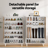 Artiss 6-Tier 24-Pair White Shoe Rack Cabinet — Particle Board, Paper Veneer — Allure Home Collections