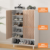 Artiss 6-Tier 24-Pair White Shoe Rack Cabinet — Particle Board, Paper Veneer — Allure Home Collections