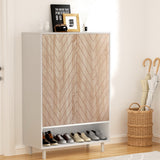 Artiss 6-Tier 24-Pair White Shoe Rack Cabinet — Particle Board, Paper Veneer — Allure Home Collections