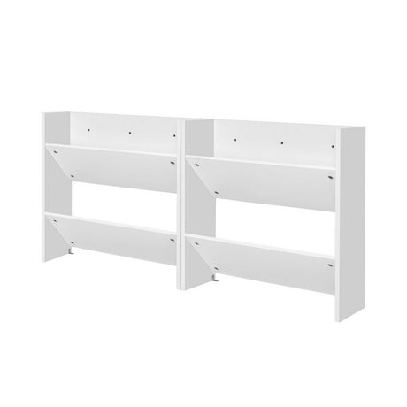 2-Tier Wall-Mounted Shoe Rack for Organized Entryway