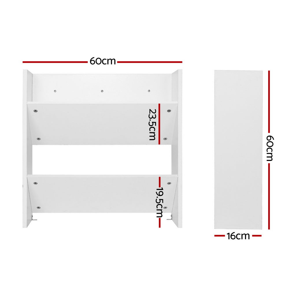 2-Tier Wall-Mounted Shoe Rack for Organized Entryway