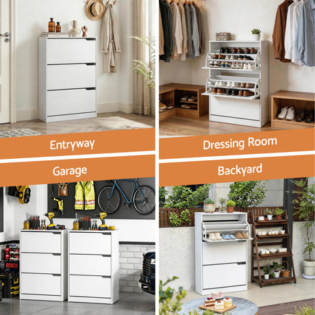 Barkly 6 Tier Shoe Cabinet, White image 7