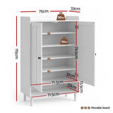 Dundonnell 6 Tier Shoe Cabinet, White