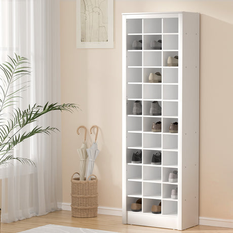 Artiss HUTUS 12-Tier White Shoe Rack — 36 Pairs — Allure Home Collections