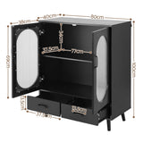 Morgan 2 Door Buffet Sideboard, Black