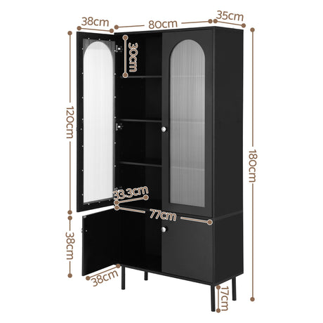 Ramco 2 Door 2 Drawer Buffet Sideboard, Black