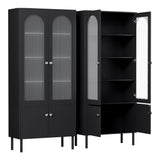 Ramco 2 Door 2 Drawer Buffet Sideboard, Black 2pcs