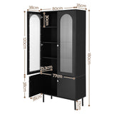 Ramco 2 Door 2 Drawer Buffet Sideboard, Black 2pcs