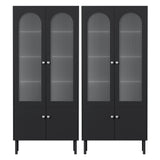 Ramco 2 Door 2 Drawer Buffet Sideboard, Black 2pcs