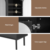 Ramco 2 Door 2 Drawer Buffet Sideboard, Black 2pcs
