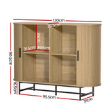 Artiss PIIA Oak Buffet Sideboard Cabinet with Sliding Doors — Traditional Meets Modern — Allure Home Collections