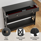 Pomonal Shoe Cabinet and Console Table Set, Black image 7
