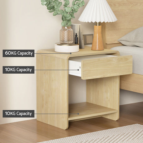 Aireys Bedside Table, Pine, view 5