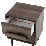 Artiss Bedside Table Nightstand with 2 Drawers in Walnut — Allure Home Collections
