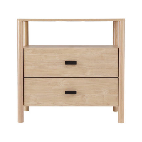 Artiss Bedside Table Nightstand with 2 Drawers and Open Shelf in Pine — Allure Home Collections