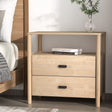 Artiss Bedside Table Nightstand with 2 Drawers and Open Shelf in Pine — Allure Home Collections