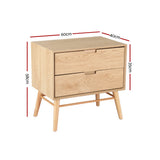 Artiss GINO Bedside Table with Drawers in Oak — Allure Home Collections