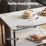 Coldstream Marble Coffee Table, White and Black