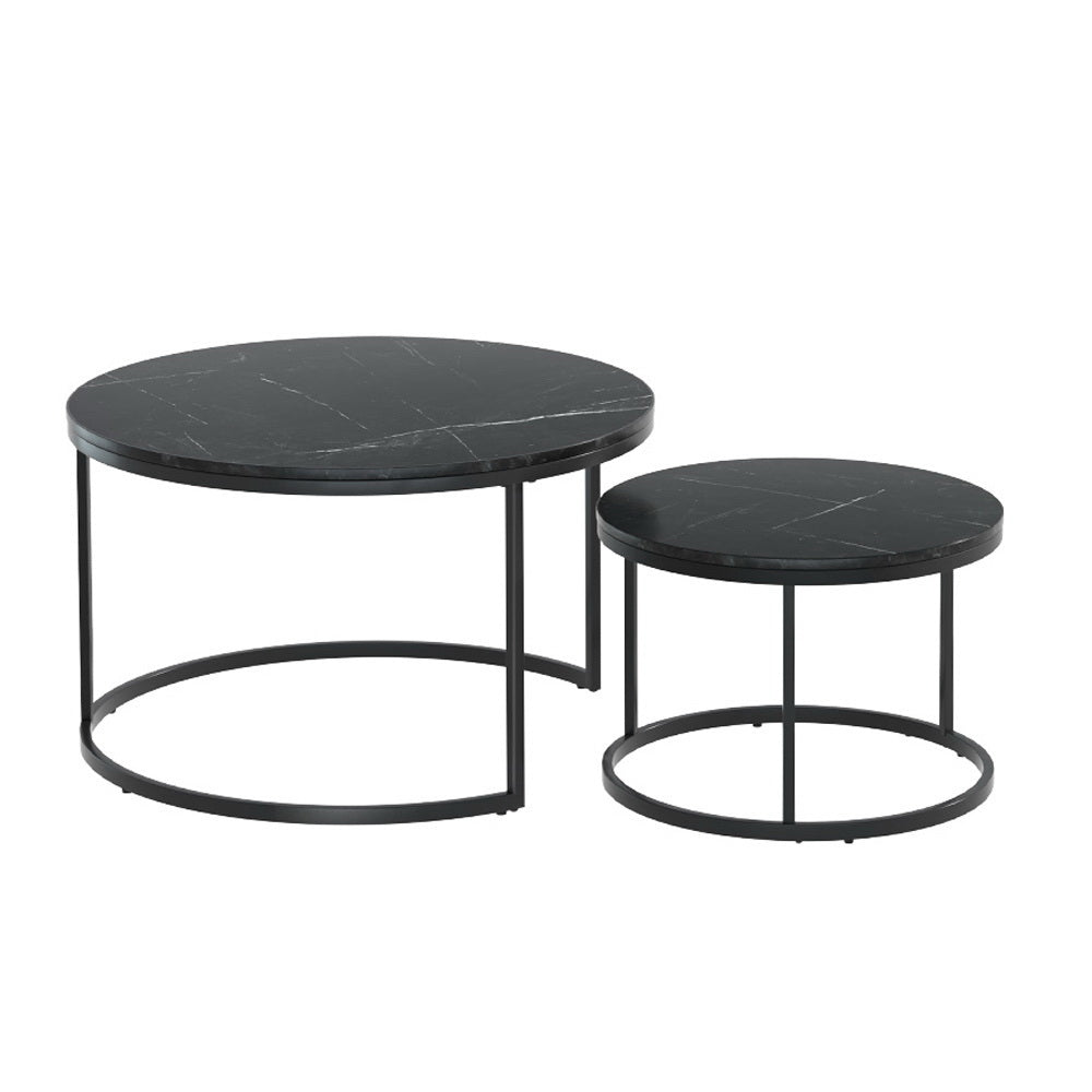 Artiss Marble Effect Nesting Coffee Table Set