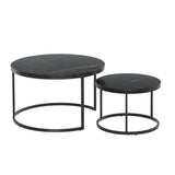 Artiss Marble Effect Nesting Coffee Table Set