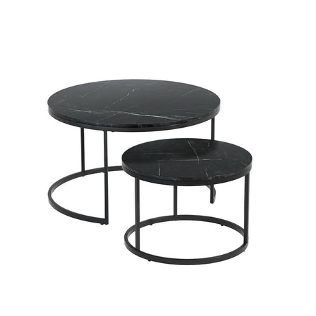 Artiss Marble Effect Nesting Coffee Table Set