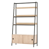 MIRA Oak 5 Tier Cube Bookshelf