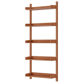 Arundel oak Capiz floating bookshelf mounted on a wall