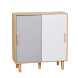 Priego Shoe Cabinet, 30 Pairs, Sliding Doors