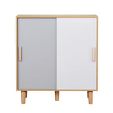 Priego Shoe Cabinet, 30 Pairs, Sliding Doors