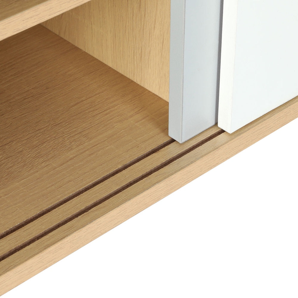 Priego Shoe Cabinet, 30 Pairs, Sliding Doors