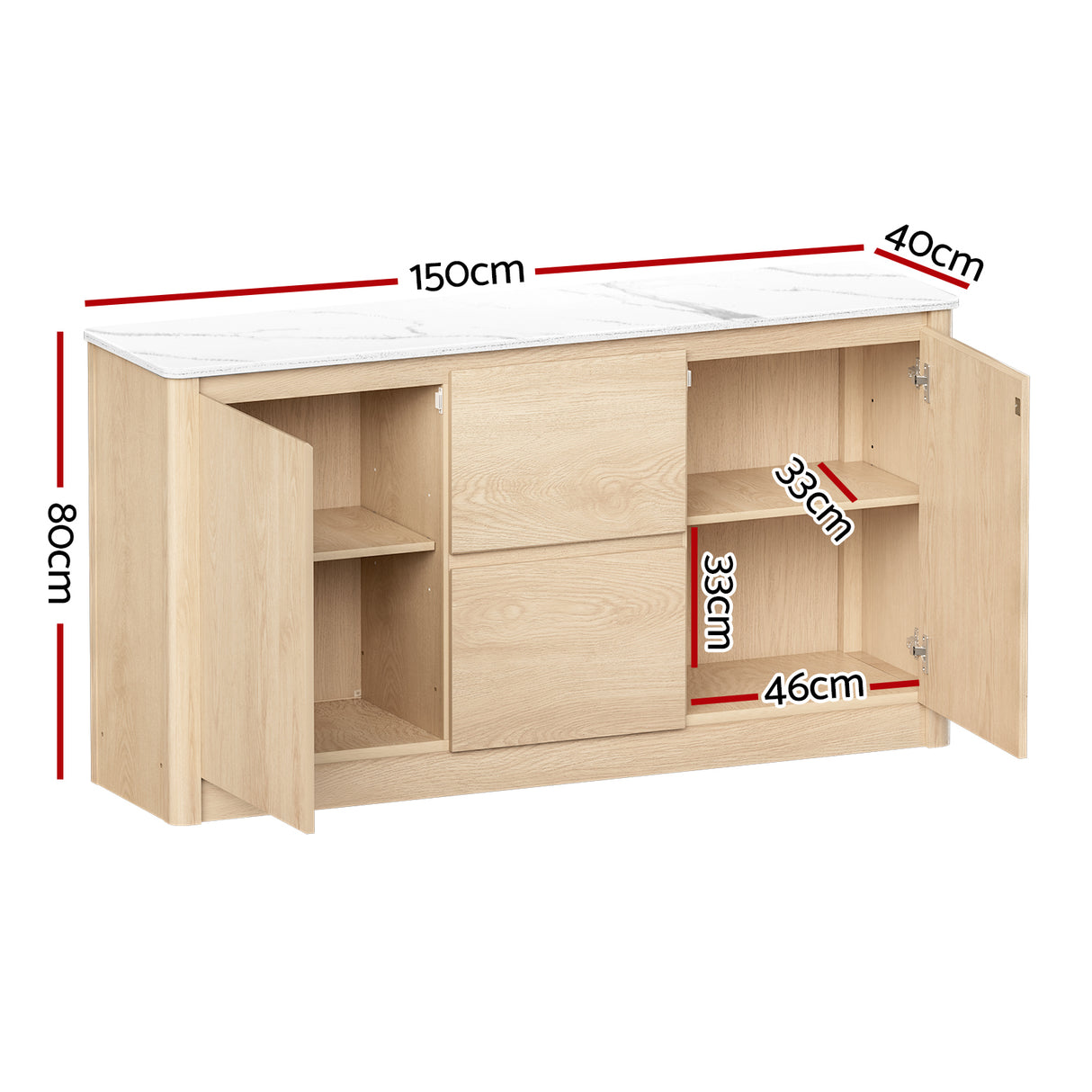 Artiss Modern Buffet Sideboard with Marble Top