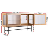 Artiss Oak Double Door Buffet Sideboard
