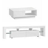 Derby 189cm TV Unit and Coffee Table Set, White