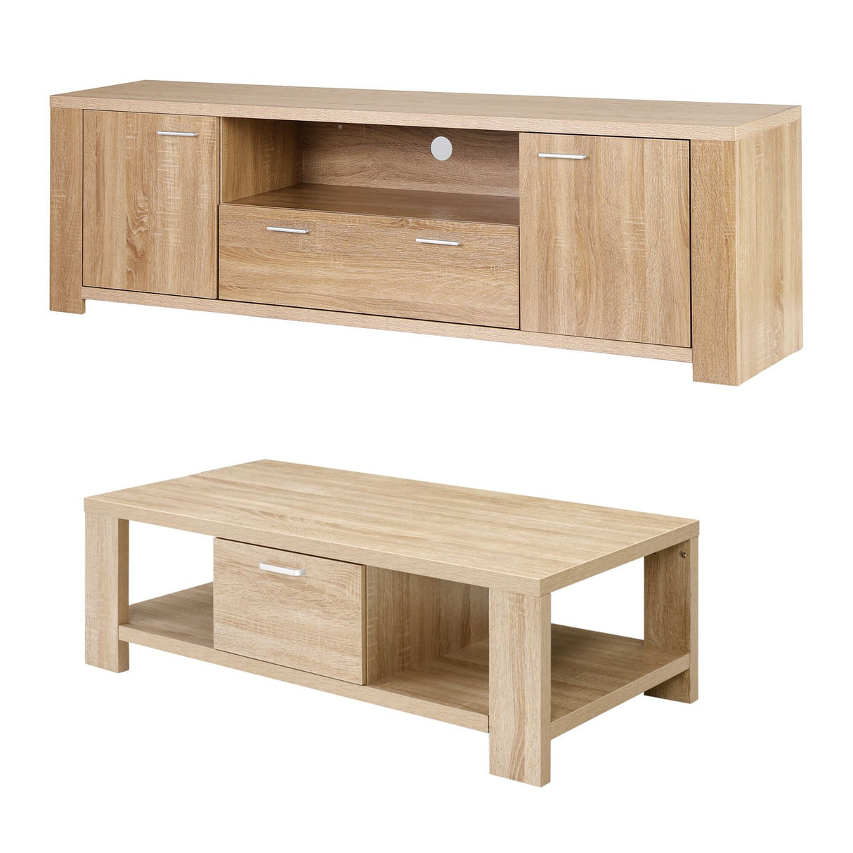 Healesville TV Unit and Coffee Table Set, Pine