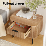 Artiss Bedside Table with 2 Drawers in Pine — Paulownia Wood and Ash Veneer — Allure Home Collections