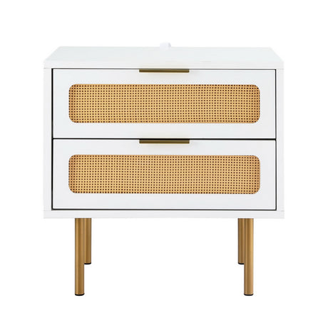 Artiss Rattan Bedside Table with 2 Drawers in Pine — Allure Home Collections