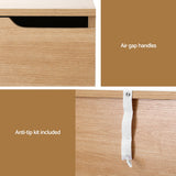 Artiss Bedside Table with 2 Drawers Nightstand in Pine — Allure Home Collections