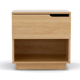Artiss Bedside Table with 1 Drawer and 1 Open Shelf in Pine — Allure Home Collections
