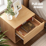 Artiss Bedside Table with 1 Drawer and 1 Open Shelf in Pine — Allure Home Collections