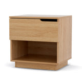 Artiss Bedside Table with 1 Drawer and 1 Open Shelf in Pine — Allure Home Collections