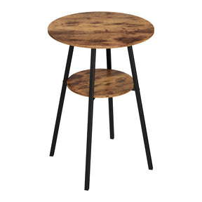 Vicenza industrial two tier bar table with a steel frame