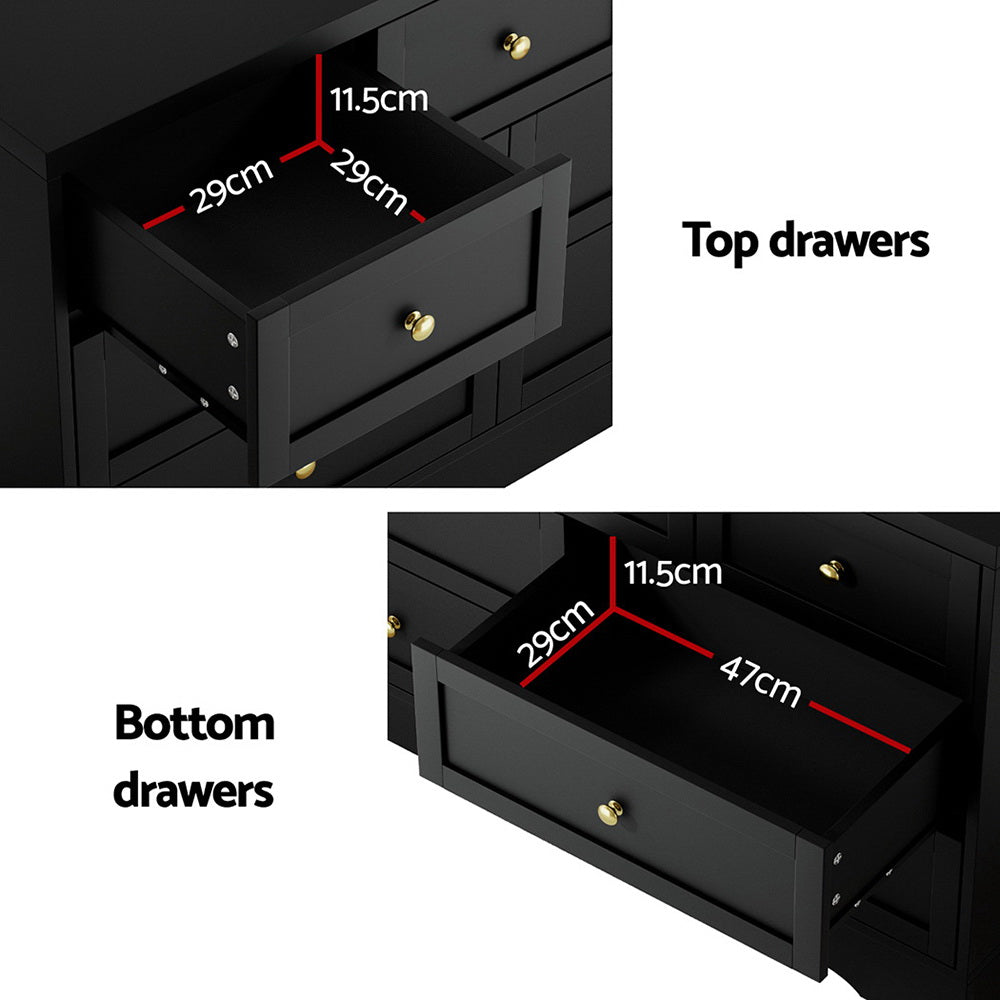 Renwick 7 Drawer Chest of Drawers, Black