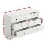 Renwick 7 Drawer Chest of Drawers, White