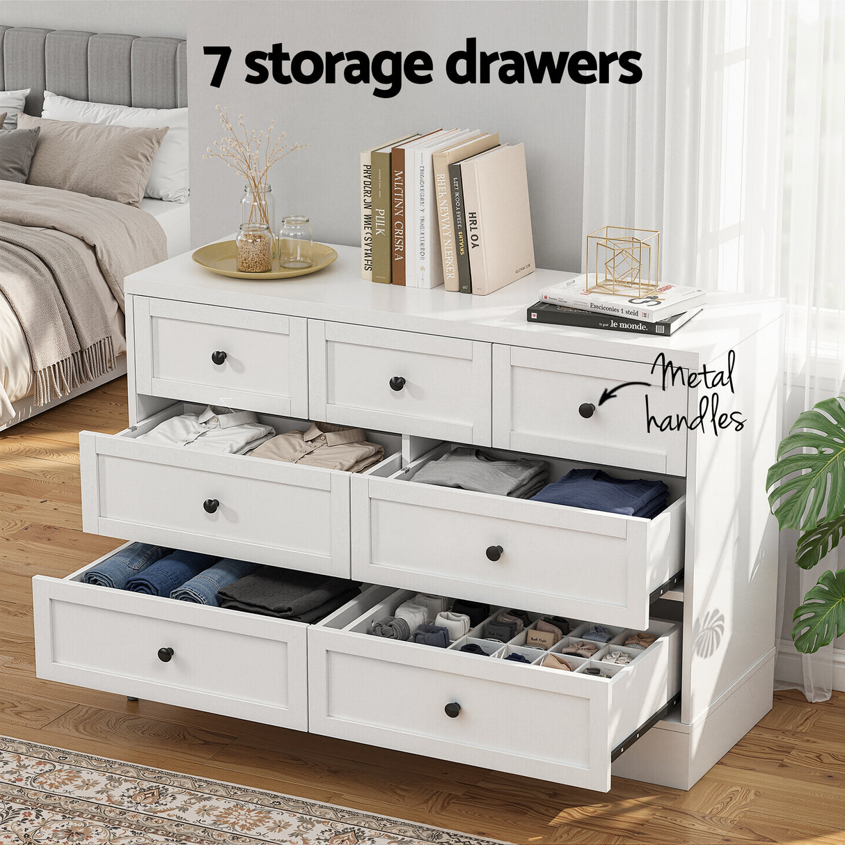 Renwick 7 Drawer Chest of Drawers, White