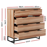 Elegant Rust Oak Chest of Drawers